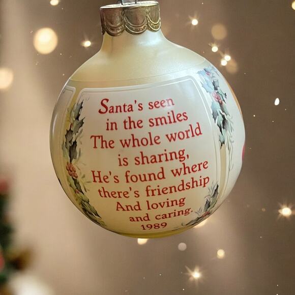 NORMAN ROCKWELL SATURDAY EVENING POST CHRISTMAS 89 GLASS ORNAMENT ORIG BOX VINTA - Picture 5 of 10